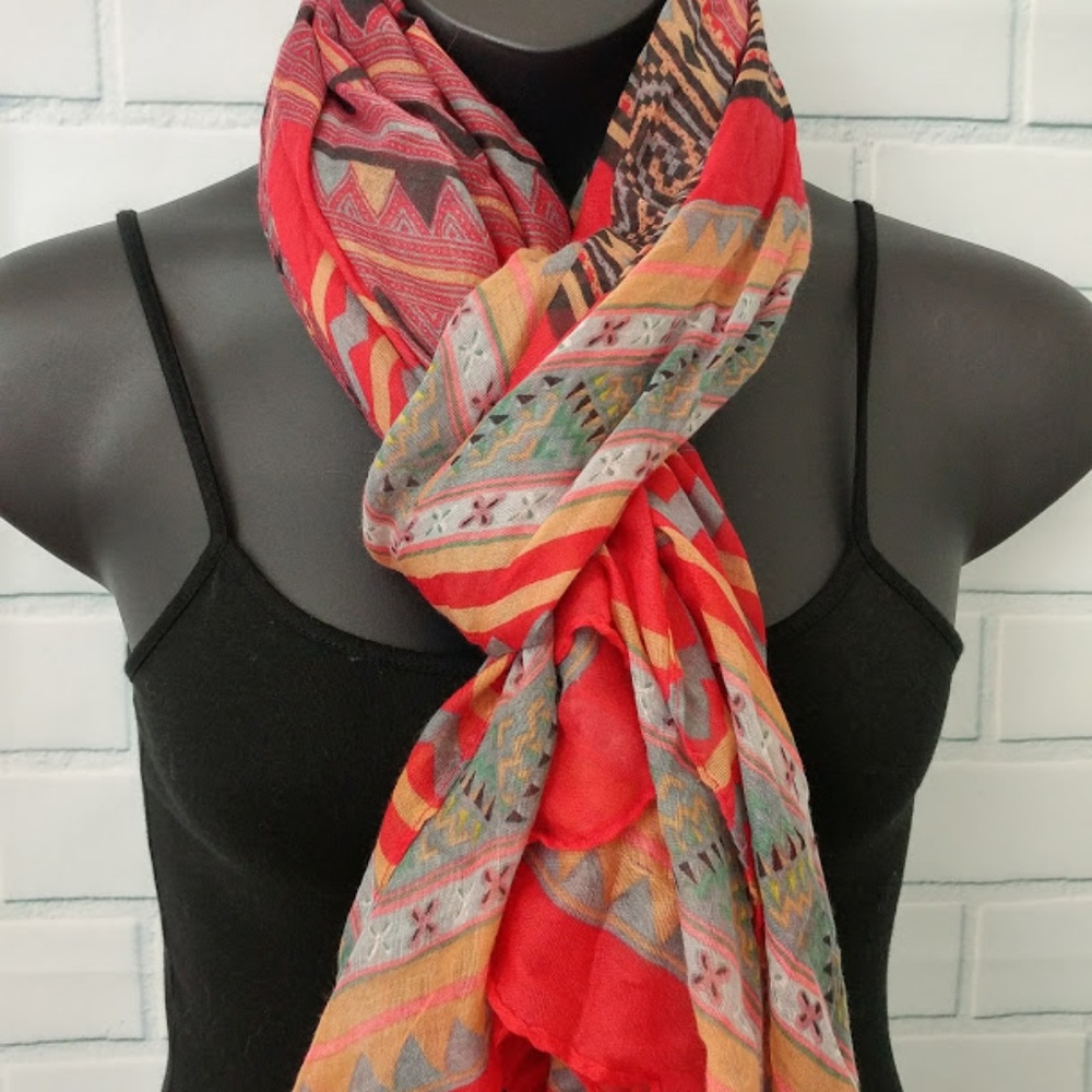 Southwestern Print Oversize Wrap Scarf - Picture 2 of 5